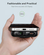 Magnetic Portable Charger for iPhone and Apple Watch, 10000mAh Wireless Power Bank PD 20W USB-C Fast Charging Battery Pack with Stand for iPhone Air 17/16/15/14/13/12 Pro Max、iWatch 11-1/SE/Ultra 3-1