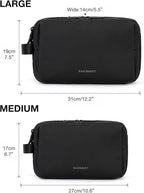BAGSMART Toiletry Bag for Men, Travel Toiletry Organizer Dopp Kit Water-resistant Shaving Bag for Toiletries Accessories, Door Room Essentials,Green-medium