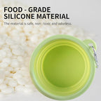 Collapsible Dog Bowls 2-Pack, Portable Travel Dog Bowl with Carabiner, Food-Grade Silicone Pet Bowl for Hiking, Walking(Macaron Yellow and Green)
