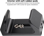 Aluminum Power Bank Holder, Power Bank Mount Clamp for Portable Power Banks with Width Range from 50mm to 75mm, with 1/4 Screw Hole, Cold Shoe Mount
