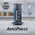 AeroPress Original Coffee and Espresso-style Maker, Barista Level Portable Coffee Maker with Chamber, Plunger, & Filters, Quick Coffee and Espresso Maker