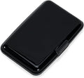 Mayski Credit Card Holder, RFID Blocking, Aluminum Alloy Hard Case, Small Mini Business Metal Wallet for Women Men, Black
