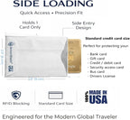 100x BULK LOT RFID Blocking Sleeves Credit Card Protectors 100% MADE IN USA - Anti-theft for Travel wallet, purse. ArmorShield Your Identity