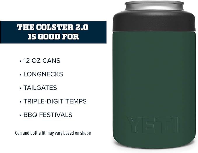 YETI Rambler 12 oz. Colster Can Insulator for Standard Size Cans, Northwoods Green