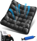 Sondur Travel Cushion, Portable Airplane Seat Cushion for Long Flights 3D Air Cel Inflatable Seat Cushion for Air Travel with Air Pump for Car,Office,Stadium,Ergonomic Comfort Support,Heavy Duty