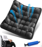 Sondur Travel Cushion, Portable Airplane Seat Cushion for Long Flights 3D Air Cel Inflatable Seat Cushion for Air Travel with Air Pump for Car,Office,Stadium,Ergonomic Comfort Support,Heavy Duty