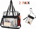 USPECLARE Clear Bag for Stadium Events,Transparent Bag for Work Sports Games Concerts Travel Gym