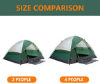 ASFANES Sundome Camping Tent with Rainfly, 2/4/6/10 Person Tent Sets Up in 10 Mins, Weatherproof Shelter for Camping, Festivals, Backyard, Sleepovers, & More