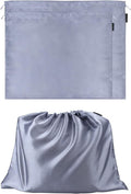 2 Pack Dust Bags for Handbags Silk Dust Cover Bag for Handbags Purses Shoes, Dustproof Drawstring Bag Travel Storage Pouch (Grey)