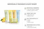 Hotel Amenities Kit – 150 Piece Set (30 Each) – Travel Size Toiletries Bulk for Airbnb, Vacation Rentals & Guest Bathrooms