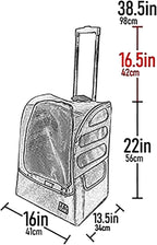 Pet Gear I-GO2 Plus Traveler Roller Backpack, Travel Carrier, Car Seat for Cats/Dogs, Mesh Ventilation, Included Tether, Telescoping Handle, Storage Pouch, Onyx