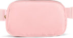Belt Bag Zipper Fanny Pack Crossbody Bags for Women,Fashion Nylon Waist Packs, Water Repellent Two Way wear with Adjustable Strap Gifts for Teenage Girls Women Men(pink)