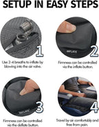 Soundur Travel Cushion Airplane Seat,Inflatable Air Bubble Design with Storage Bag for Car/Office/Kitchen Chairs.42 Air Cells, Adjustable Firmness, Non-Slip Bottom