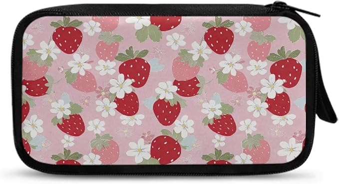 Strawberries Travel Cord Organizers Case Electronic Organizer Travel Cases Storage Bag Travel Cable Organizer Bag Pouch Electronic Accessories Carry Case for Cable Cord