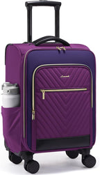 LOVEVOOK Carry On Luggage 22x14x9 Airline Approved,20 Inch Carry-on Suitcase for Women,Softside Suitcases with Wheels,Rolling Checked Luggage with TSA Lock,Lightweight Travel