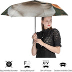 Cowboy Black Hat Western Boots Umbrellas for Rain Portable Travel Umbrellas Lightweight Automatic Windproof Folding Umbrella Compact Outdoor Beach Umbrella for Women, Men