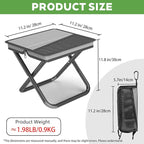 Portable Ultralight Collapsible Stool,Camping Chair,Handbag Style Pocket Foldable Stool for Camping Travel Fishing Hiking and Outdoor Activities(Gray)