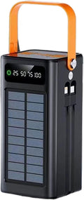 High-Capacity Solar Battery Banks, 120W External Power Packs, 50000mAh Survival Gear, Built-in Cable Chargers, Multi-Output Portable Stations