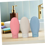 SEWACC 6pcs 60ml Travel Squeeze Bottles for Shampoo and Lotion Refillable Leak-proof Plastic Containers with Flip Caps for Bathroom and Travel Use