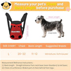 Inspack Dog Backpack Carrier/Cat Carrier, Adjustable Pet Front Carriers Travel Bag for Puppy Medium Dogs, Legs Out, Soft Ventilated Doggie Chest Carry Backpacks for Hiking/Camping, 7-11 lbs, Red