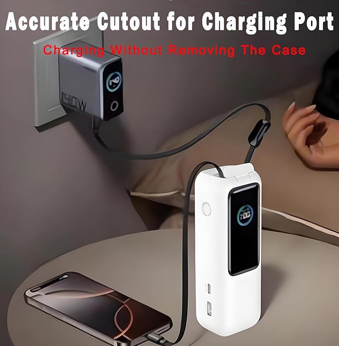 Silicone Case for Anker 165w Power Bank - Protective Cover for Anker 25000 mAh Laptop Portable Charger, Full - wrap Protection with Precise Port Cutouts (Clear)