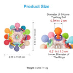 Baby Montessori Sensory Toys for 0-6 6-12 Months, Baby Teether Teething Toys for Babies 0 3 6 9 12 18 Months, Newborn Infant Learning Developmental Toys Gifts for 1 2 Year Old Boys Girls