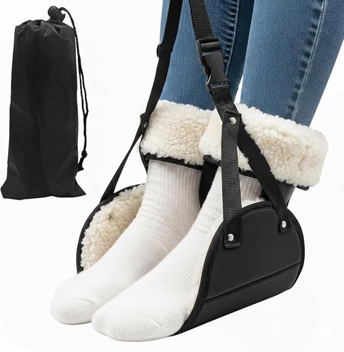 SAG’s Foot Hammock for Plane Travel – Airplane Footrest Hammock, Adjustable Leg Rest for Long Flights, Travel Essentials for Airplane, Office & Home Comfort