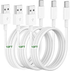 Car Carplay Cable for iPhone 17 16 15 Charger Cord,3 Pack 10FT Long USB A to USB C Cable for iPhone 17 Pro Max/16 Pro/15 Plus Charger,USB C Car Charger for Apple 17 Air/16 Pro Max/16e/15/iPad Pro