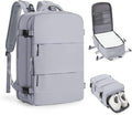 coofay Travel Backpack Carry On Flight Approved For Women Men Personal Item Backpack Carry On Bags For Airplanes Backpack For Travel With Shoe Compartment Grey