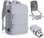 coofay Travel Backpack Carry On Flight Approved For Women Men Personal Item Backpack Carry On Bags For Airplanes Backpack For Travel With Shoe Compartment Grey