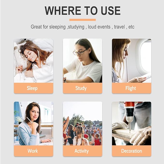 LYSIAN Slim Fit Foam Ear Plugs for Small Ear Canals, 100 Pairs 35dB SNR Noise Reduction Earplugs for Work, Travel and Discreet Daily Use, Women, Teens, Beige