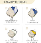 Gonex Compression Packing Cubes, 4pcs Expandable Storage Travel Luggage Bags Organizers (Cream)