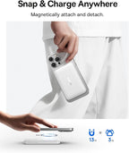 Baseus 45W Ultra Slim 10000mAh Power Bank Built-in Dual USB-C Cables Bundle with Qi2 Certified 15W Wireless Magnetic Power Bank 10000mAh with USB-C Cable 22.5W PD Charging