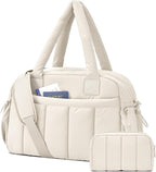 oscaurt Gym Bag for Women Lightweight Duffle Bag for Travel with Toiletry Pouch Water Resistant Carry On Weekender Overnight Duffel