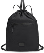 Lee Drawstring Backpack Bag Lightweight Small Gym Swim Beach Bag Water Resistant Sports Sackpack for Men Women, LEE48-002BK