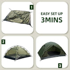 Backpacking Tent for Camping 2/3/4 Person Hiking Ultralight Tent for Waterproof Windproof Outdoor Tents Easy Setup Two Doors Double Layer Lightweight Instant Tents