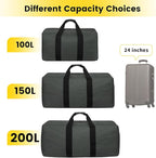 Vorspack Extra Large Duffle Bag for Travel - 200L Duffel Bag for Men Gear Bag for Storage Foldable Weekender Bag for Overnight Camping - Grey
