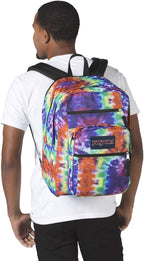 JanSport Laptop Backpack - Computer Bag with 2 Compartments, Ergonomic Shoulder Straps, 15” Laptop Sleeve, Haul Handle - Red/Multi Hippie Days