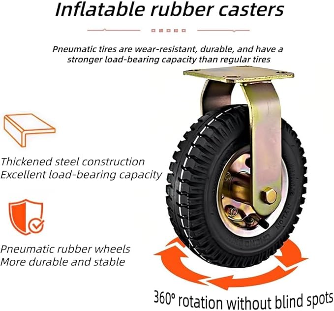 Stainless Steel Hotel Luggage Cart, Silent Wheels Airport Luggage Trolley with Carpeted Base