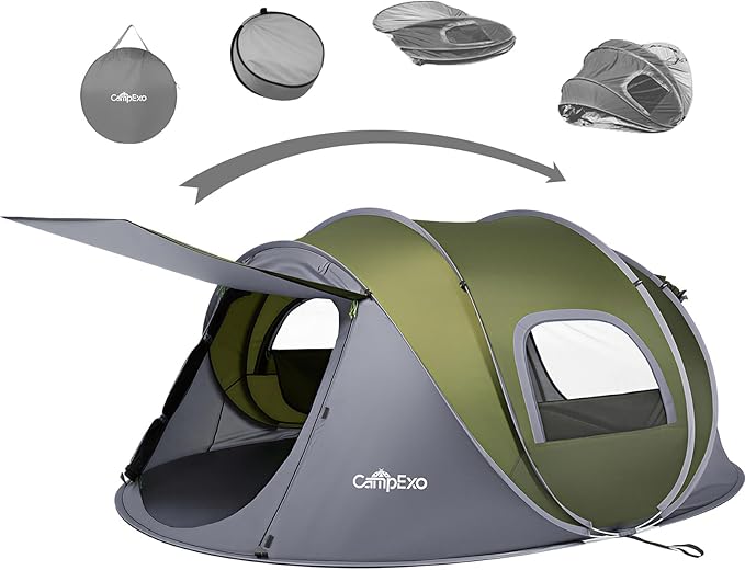 Camping Tent, Pop Up Instant Tent for 2-3 Person, Sets Up in Just Seconds, Waterproof Durable Tent with Carry Bag for Camping Hiking Outdoor