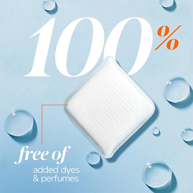 Tide evo Free & Gentle Tiles Fragrance-Free Hypoallergenic Laundry Detergent Fiber Tiles for Sensitive Skin Works on 100% of Common Stains Safe for All Machines and Water Conditions, 40 Count