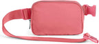 ODODOS Unisex Mini Belt Bag with Adjustable Strap Small Fanny Pack for Workout Running Traveling Hiking, Raspberry