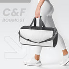 C&F BOGMOST Travel Duffel Bag Large Foldable Waterproof Gym Bag for Gym Beach Swim Bag Men Women Duffle Bag Lightweight Oxford Cloth Sports Bag-Grey