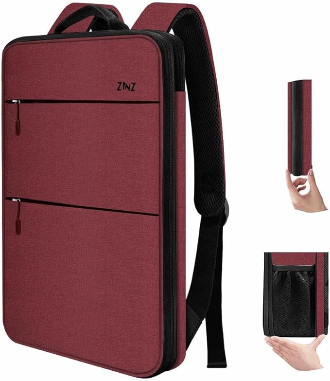 ZINZ Slim & Expandable Laptop Backpack 15 15.6 16 Inch Case, Water Resistant Travel Backpack Compatible with MacBook Pro/Neo 16" 15", Dell XPS 15 16 and Most 15" 15.6" 16" Notebooks，RD01BK01