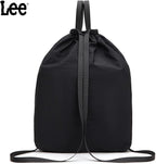 Lee Drawstring Backpack Bag Lightweight Small Gym Swim Beach Bag Water Resistant Sports Sackpack for Men Women, LEE48-002BK