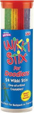 Wikki Stix Doodler Travel Toy for Kids – 24 Reusable Wax Sticks for Sensory Play, Screen-Free Airplane & Road Trip Activity, Mess-Free Fidget Craft for Ages 3+ Made in USA