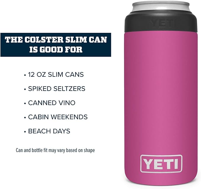 YETI Rambler 12 oz. Colster Slim Can Insulator for the Slim Hard Seltzer Cans, Prickly Pear