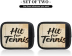 2 Pack Luggage Handle Wrap with Travel Tags - Non-Slip Protective Cover Soft Handle Grips Covers for Suitcase(Vintage Hit for Tennis)
