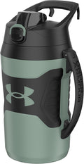Under Armour Insulated Water Bottle with Handle & Fence Hook, Half Gallon Sports Water Jug, Leak-Resistant & BPA-Free for Baseball, Football & Gym - Silica Green/Silica Green, 64oz