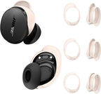 [3 Pairs] Ear Tips Covers for New Bose QuietComfort Earbuds, Sport Anti-Slip EarTips Silicone Anti Scratches Replacement Ear Covers Earbuds Accessories (S/M/L) (Off-White)